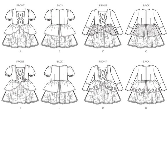 Simplicity S8978 Toddler Child Princess Fairy Costume Sewing Pattern Sizes 1/2-2 - Picture 3 of 3